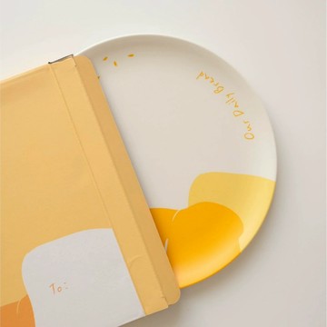 【🐑百羊書房】「日用的飲食，今日賜給我們」餐盤20cm#餐具碗盤子#FaithTime