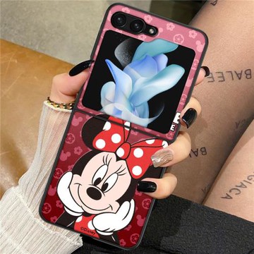 沃配迪士尼正版適用三星zflip5手機殼新款折疊屏GalaxyZflip4米老鼠可愛女zflip3動漫男w23flip米奇情侶款保