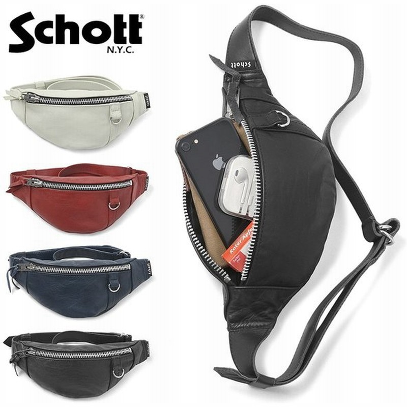 Schott ショット レザー スモール ボディバッグ メンズ 本革 牛革 ショルダーバッグ サコッシュ ポーチ 小さい アメカジ ブランド クーポン対象外 通販 Lineポイント最大0 5 Get Lineショッピング