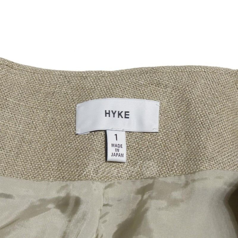 値下げ】HYKE 2019SS アシンメトリーリネンスカート ベージュ サイズ