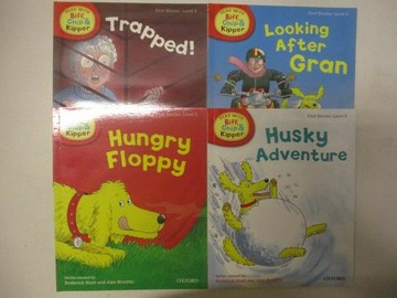 【書寶二手書T5／少年童書_XD1】Trapped_Husky Adventure等_4本合售_Biff Chip&Kipper