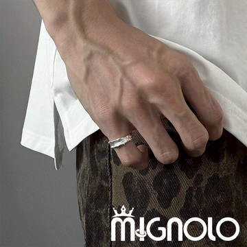MIGNOLO💫海溝肌理戒指｜尾戒 個性戒指 開口可調 男女可戴 男生戒指 女戒指 戒指 情侶戒指