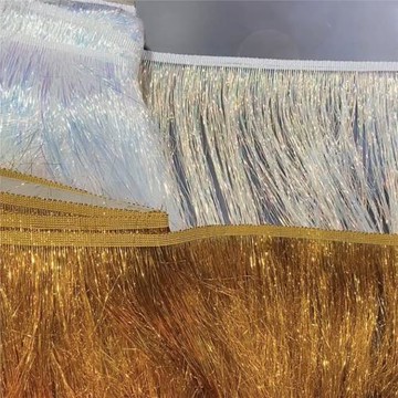 50cm金色銀色流蘇排須花邊圣誕樹銀絲表演蕾絲花邊帶/DIY服裝輔料