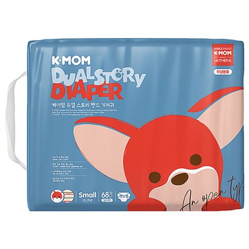 MOTHER-K K-MOM 超薄瞬吸黏貼型尿布 4~8kg  S  68片