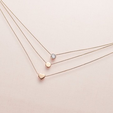 一克拉的心 層次項鍊(共三色)