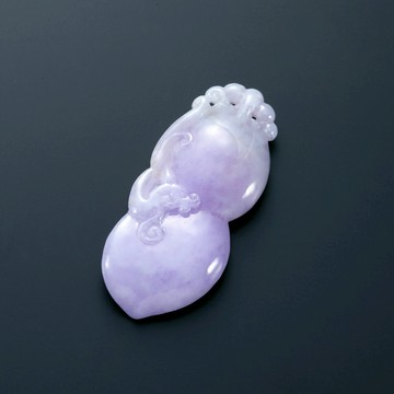 【森茂珠寶】緬甸天然翡翠A貨紫羅蘭子孫滿堂墜子 F1803