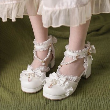 包頭涼鞋女軟妹洛麗塔鞋子公主高跟鞋女原創lolita鞋學生lo鞋大碼