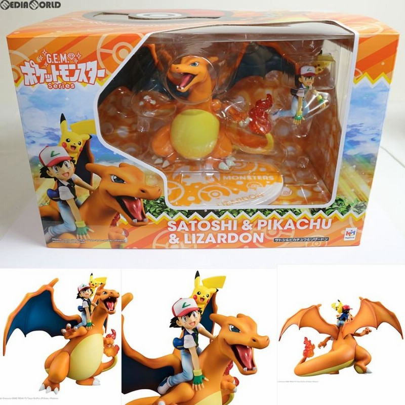 MegaHouse - G.E.M.シリーズ サトシ&amp;ピカチュウ&amp;リザードン ポケットモンスター 完成品 フィギュア メガハウス ポケットモンスター サトシ&ピカチュウ&リザードン（再販