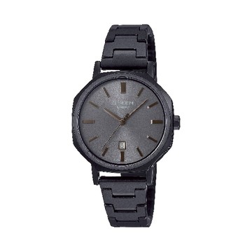 CASIO 卡西歐 SHE-4554BD-8A簡約自信八角形設計時尚腕錶 黑色 30mm