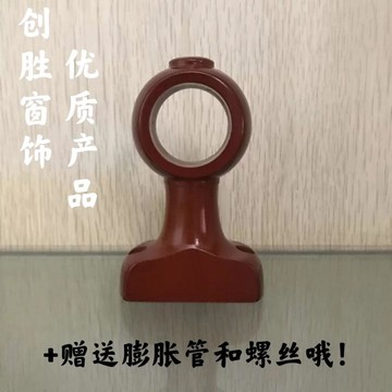 窗簾桿支架 老式35裝飾頭羅馬桿支架老款窗簾桿實木支架實木窗簾桿支架輔料 JMDD