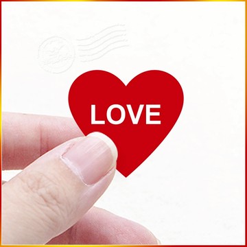 紅色心型LOVE貼紙 X 3枚1組 愛心貼紙 2.8X2.3cm 封口貼紙 包裝貼紙 LOVE貼紙 告白貼紙 烘焙貼紙