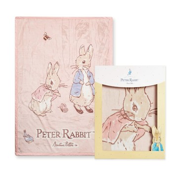 【安琪兒婦嬰百貨】奇哥 比得兔 幼兒輕量棉柔毛毯禮盒 100x140cm(粉)