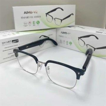 簡約時尚斯文男防藍光眼鏡金屬鏡框藍牙通話Bluetooth glasses V2