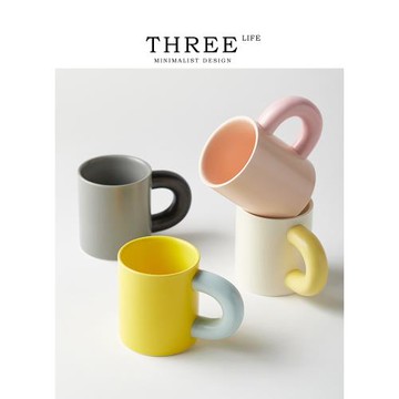 Tlife·Chubby·杯具陶瓷可愛胖把手馬克杯咖啡情侶杯家用 | 胖胖