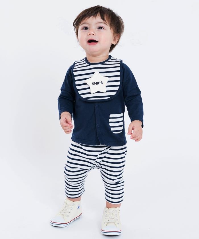 （SHIPS KIDS シップスキッズ）SHIPS KIDS:ロングスリーブ ギフトセット キッズ ネイビー