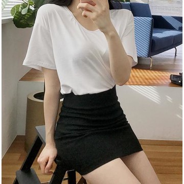 包臀裙半身裙女短裙OL彈力一步裙2022春夏新款黑色職業裙包裙