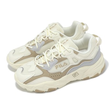 Fila 慢跑鞋 Box Type 女鞋 米白 卡其 拼接 緩衝 低筒 老爹鞋 斐樂 5J341Y177