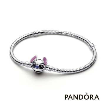 [客製化卡片]【Pandora官方直營】迪士尼《星際寶貝》史迪奇造型蛇鏈-925銀 [生日禮物]
