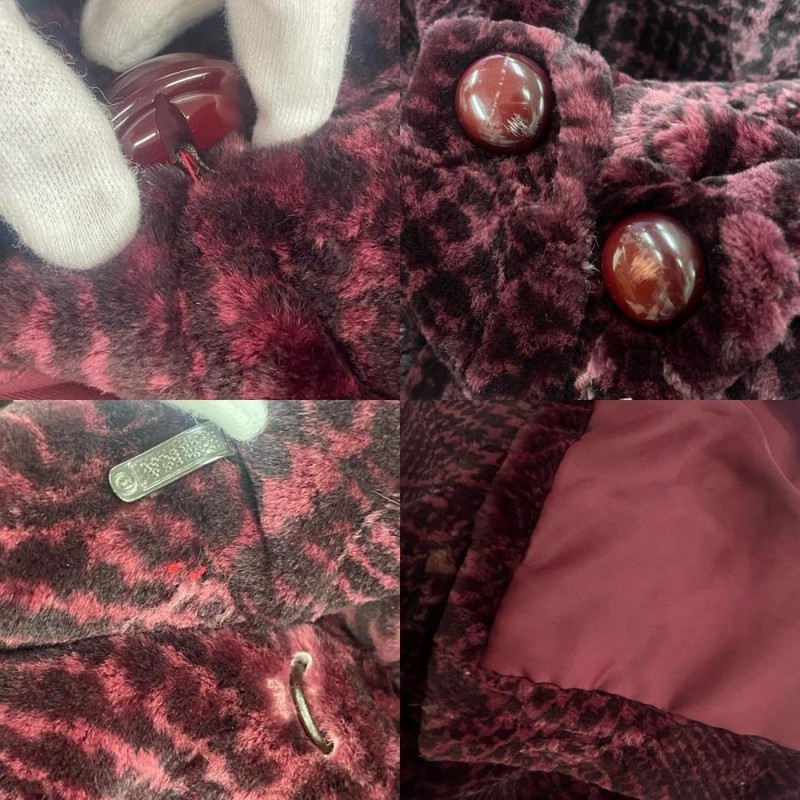 KIMIJIMA PARIS TOKYO キミジマ ミディアムコート ファーコート ワイン  