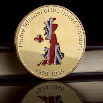 英國鐵娘子撒切爾夫人紀念章文化名人創意裝飾擺件歐美小禮品禮物