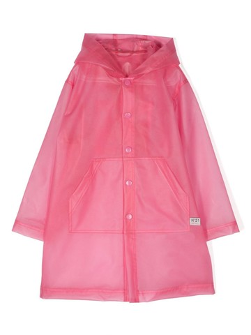 Nº21 Kids - logo-print hooded rain coat - kids - Polyurethane - 8 yrs - Pink