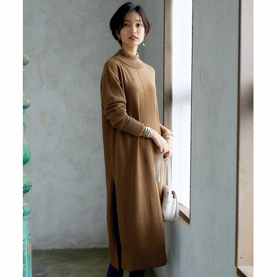 ちくちくしにくい ハイネックニットワンピース ワンピース Dress 通販 Lineポイント最大get Lineショッピング