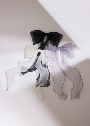 輕透蝴蝶結．髮夾