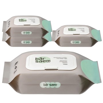 bar saem 洗劑合一拋棄式菜瓜布 迷迭香 + 檸檬香  不織布菜瓜布 白色  30張  4包