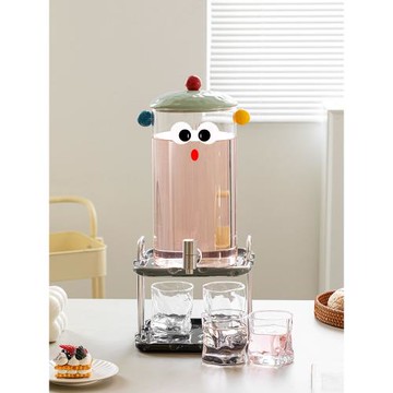 玻璃冷水壺耐高溫涼水壺家用大容量果茶桶飲料桶帶龍頭儲水壺套裝