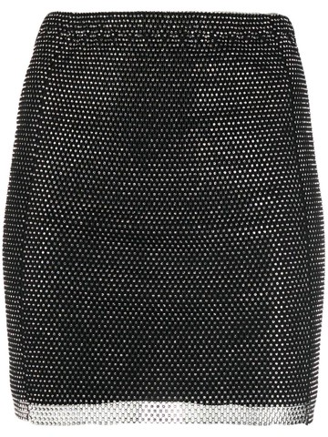 Santa Brands - crystal-embellishment mini skirt - women - Polyester/Rhinestone/Cotton - XS/S - Black