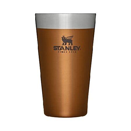 Stanley Adventure Inulsated Stacking Beer Pint Glass, 16oz Stainless Steel Double Wall Rugged Metal Drinking Tumbler (Maple)