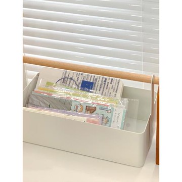 韓國ins無印風化妝品收納盒宿舍手提長方形桌面收納整理盒神器