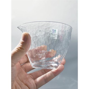 日本進口東洋佐佐木公道杯手工錘目紋茶海功夫茶具分茶器玻璃公杯