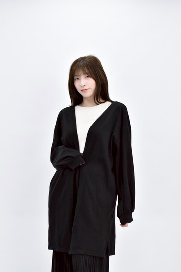 (XL) tiya韓牌長版黑色罩衫