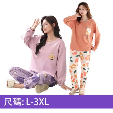 【韓國K.W.】一日爆殺價↘正韓進口圓領童趣家居服套裝休閒服多款任選(休閒/睡裙/睡衣)