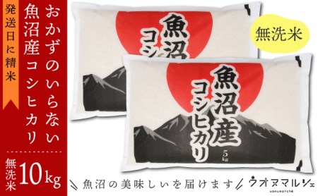 新米 令和５年産 おかずのいらない 魚沼産コシヒカリ　無洗米１０ｋｇ