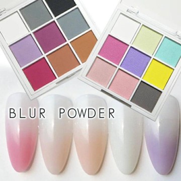 現貨｜  美甲 9宮格固態漸變粉 魔鏡粉 鏡面粉 漸層粉 漸層美甲 藝術粉 彩色漸變粉 粉彩鏡面 白色漸層