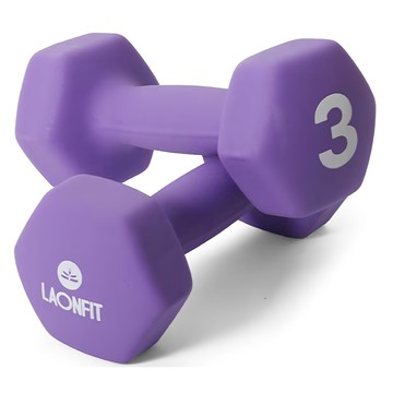 LAONFIT 啞鈴 真紫色  3kg  2個
