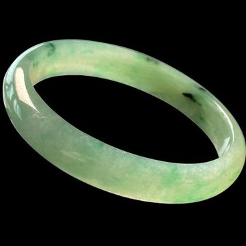 【森茂珠寶】緬甸天然翡翠A貨冰透滿綠貴妃鐲