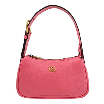 GUCCI 739076 Aphrodite 經典LOGO可調式肩背小包.粉