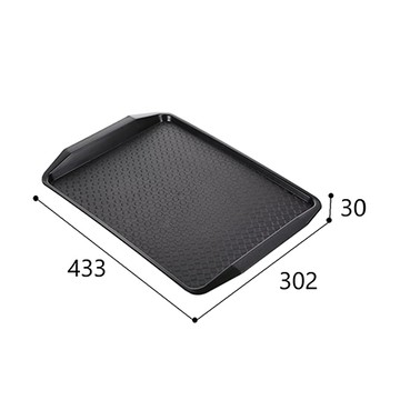 KEYWAY美式托盤/K001/433x302x30mm/黑/一入