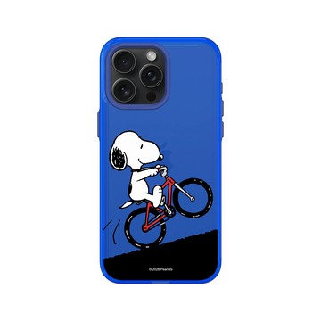 iPhone 15 Pro Max Clear 激光藍 - 史努比 Snoopy - 騎腳踏車