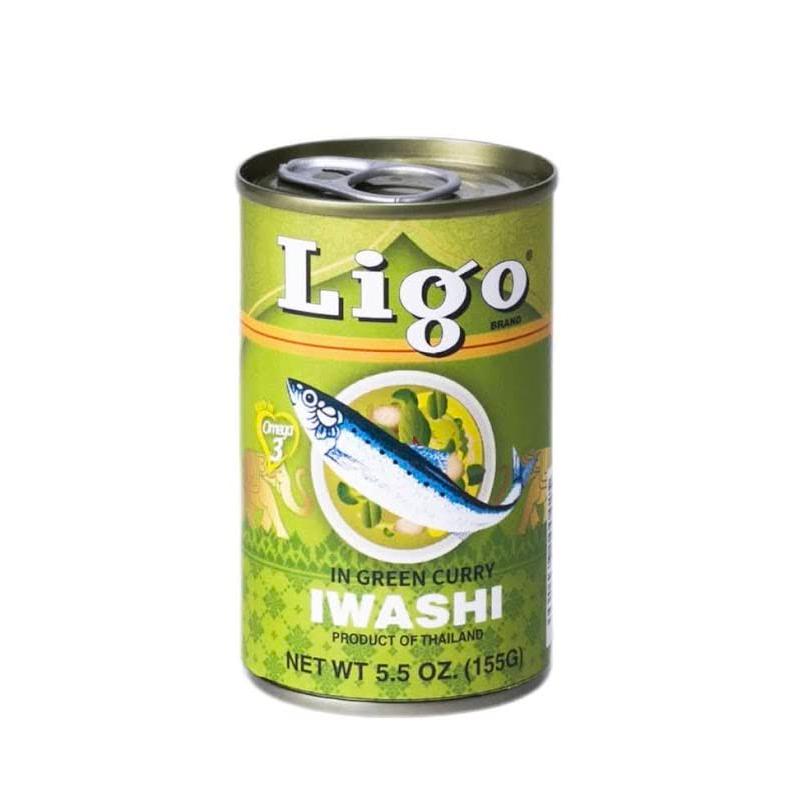 Ligo イワシとグリーンカレー 155g x 50缶防災 備蓄 保存食　いわし缶