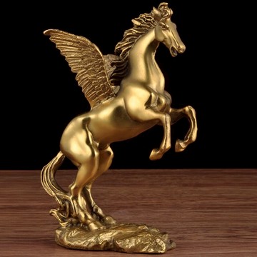 小飛馬擺件工藝品純銅招財家居客廳玄關裝飾品書房辦公室桌面擺設