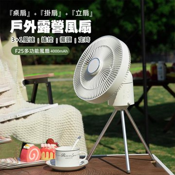多功能風扇 桌面風扇/壁掛風扇/露營風扇/循環扇4000mAh 遙控 擺頭 小夜燈 附腳架