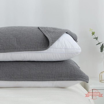 枕巾日式紗布棉一對裝加厚加大防汗防滑枕頭布四季蓋巾一件批發