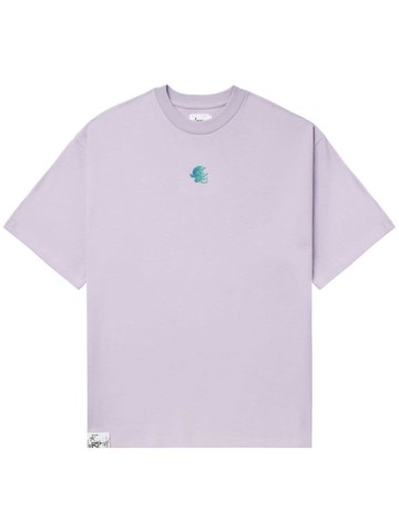 izzue - logo-print cotton T-shirt - men - Cotton - L - Purple