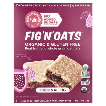 Made in Nature, Fig 'N' Oats®，原初無花果，5 個獨立包裝，每個 1.4 盎司（40 克）