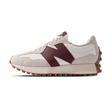 New Balance 327 女鞋 米白酒紅色 皮革 麂皮 復古 運動 休閒鞋 WS327KA