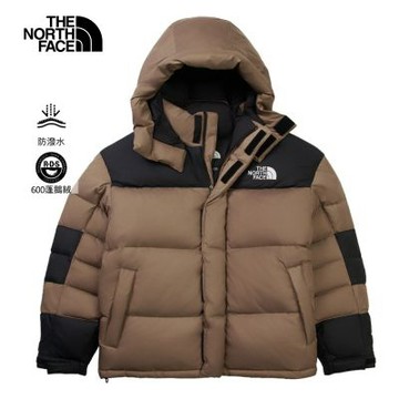 【The North Face 官方旗艦】北面經典ICON男款棕色DWR防潑水羽絨外套｜832GDHL 600蓬鬆度
